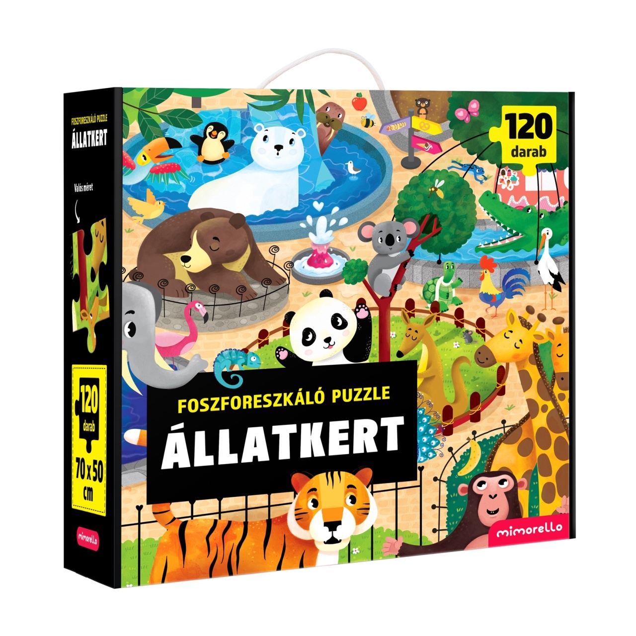 Állatkert – 120 darabos foszforeszkáló puzzle