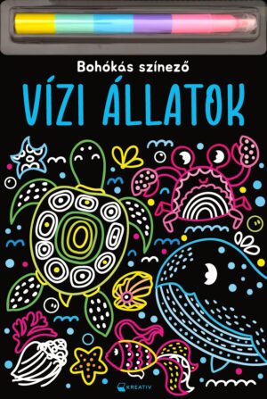 Vízi állatok – Bohókás színező
